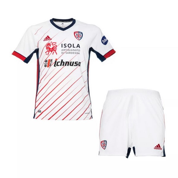 Camiseta Cagliari Calcio 2ª Kit Niños 2020 2021 Blanco